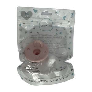 ali + oli Soft Pink‎ and White Silicone Pacifier Set